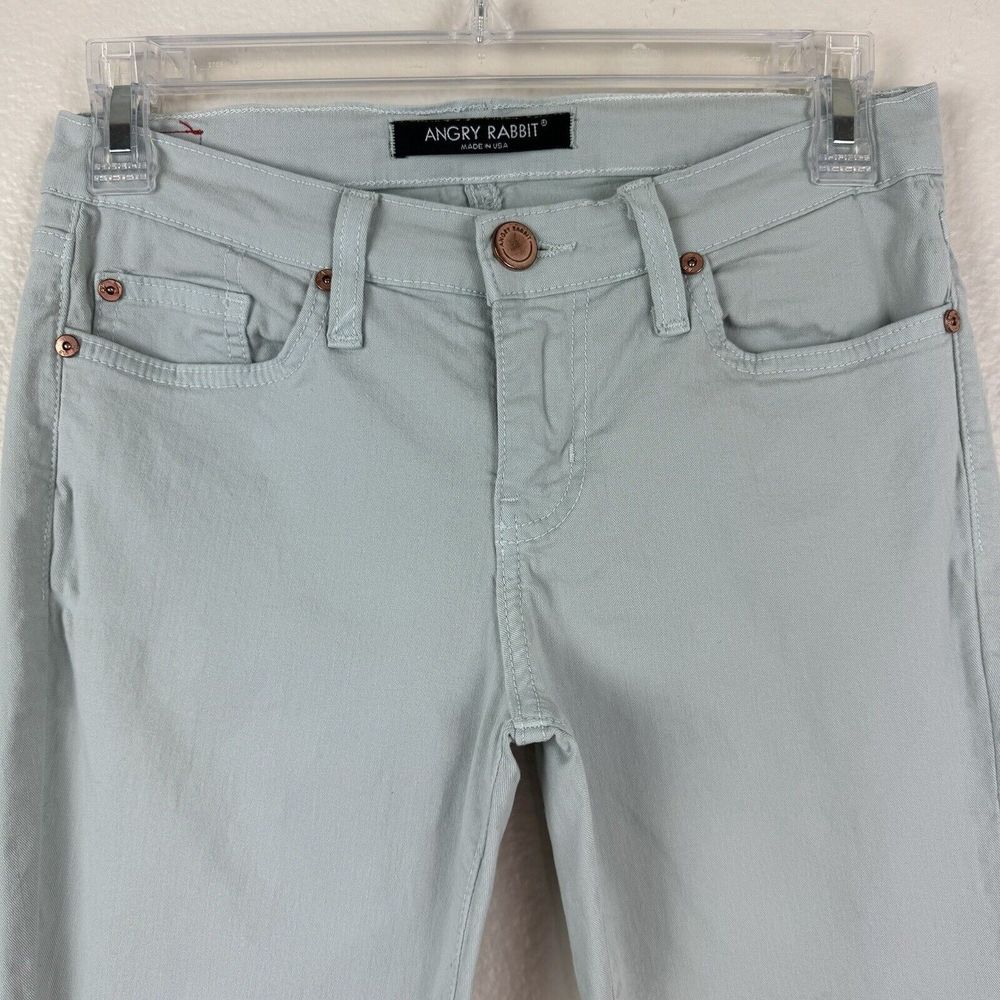 Angry Rabbit Low Rise Skinny Pants Light Blue 26/3 - Picture 2 of 11